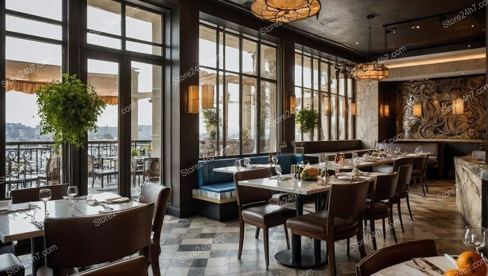 Riverside Restaurant Elegant Interior Design