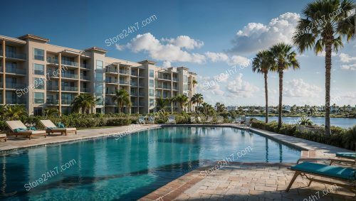 Tranquil Waterfront Condo with Palm Trees