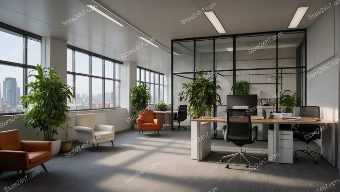 Bright Spacious Office City View