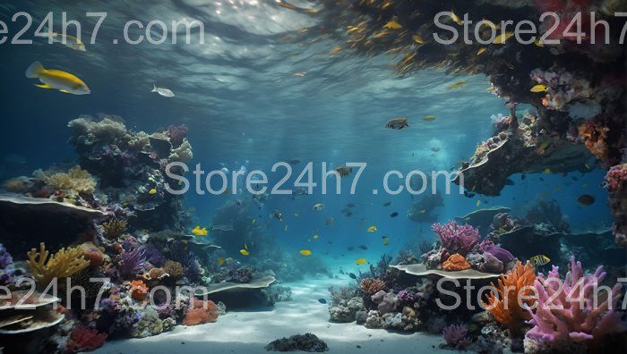 Tranquil Underwater Coral Reef Scene