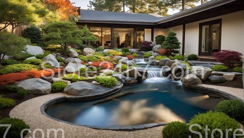 Serene Japanese Garden Pond Design