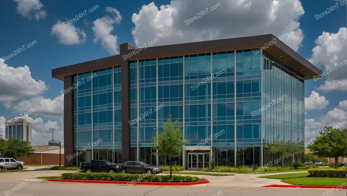 Sleek Glass Office Building Texas