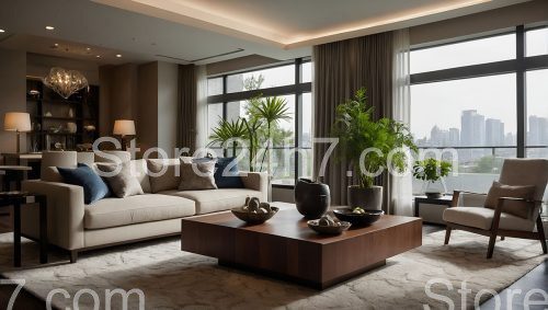 Luxurious Urban Living Room Vista