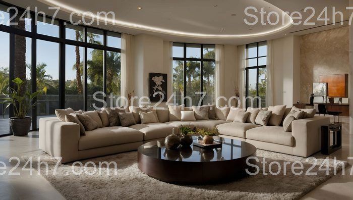 Luxurious Circular Sofa Living Space