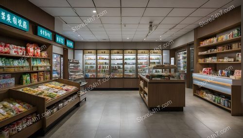 Elegant Asian Grocery Shop Interior