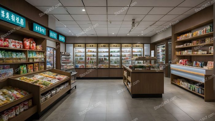 Elegant Asian Grocery Shop Interior