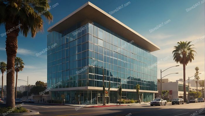 Glass-Fronted Modern Office Building