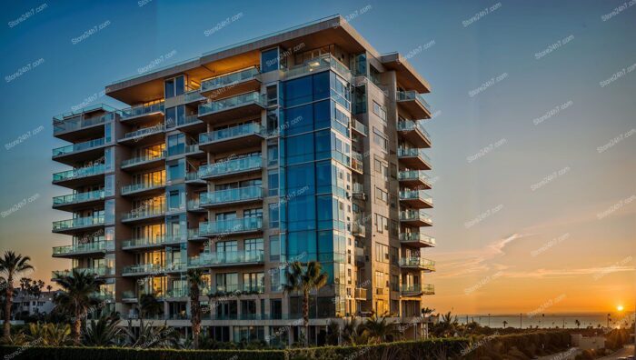 Seaside Condo Sunset in California