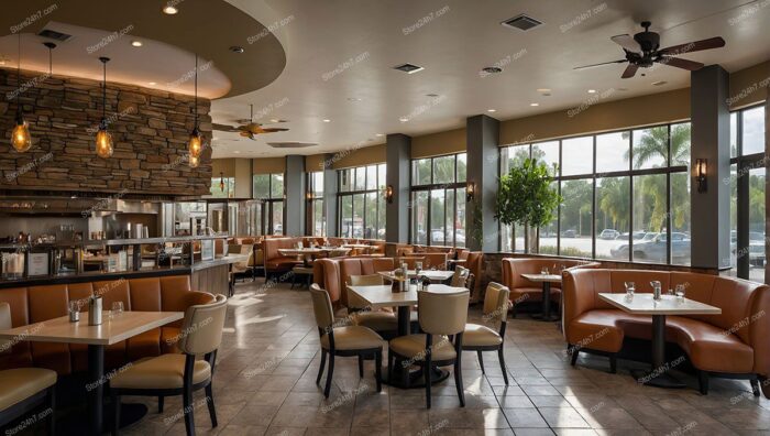 Spacious Suburban Restaurant Natural Light