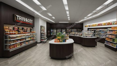 Modern Circular Grocery Store Setup