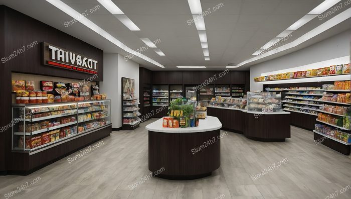 Modern Circular Grocery Store Setup
