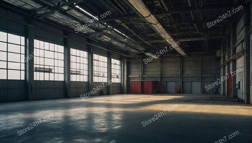 Spacious Industrial Warehouse Interior