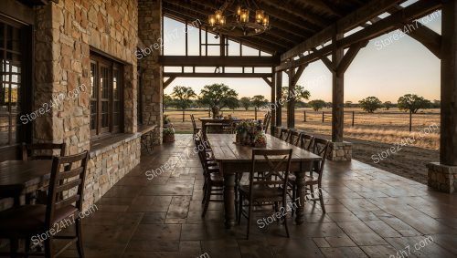 Ranch Veranda Dining Sunset View