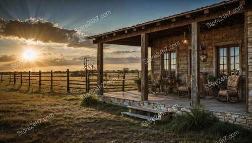 Sunset Serenity at Rustic Ranch