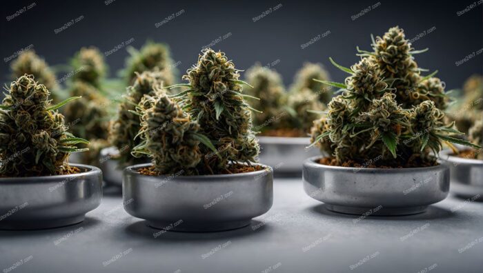 Cultivated Cannabis Buds on Display