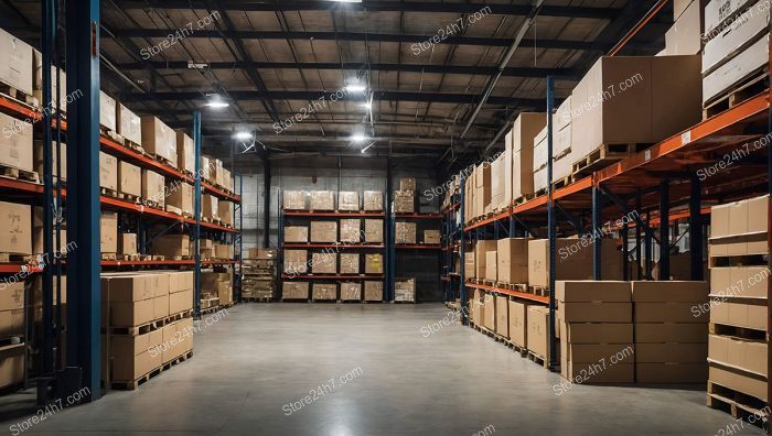 Vast Well-Lit Warehouse Interior