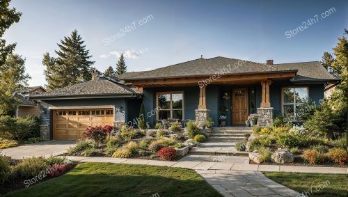 Elegant Craftsman Home with Stone Accents