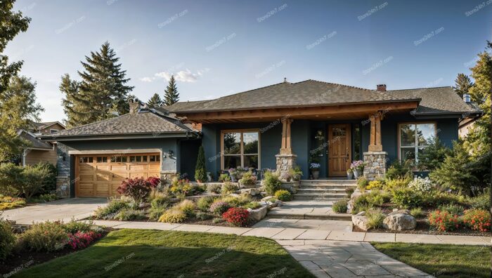 Elegant Craftsman Home with Stone Accents