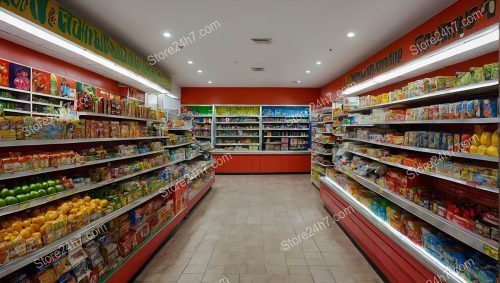 Colorful Fresh Produce Grocery Interior