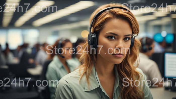 Concentrated Virtual Support Agent Portrait