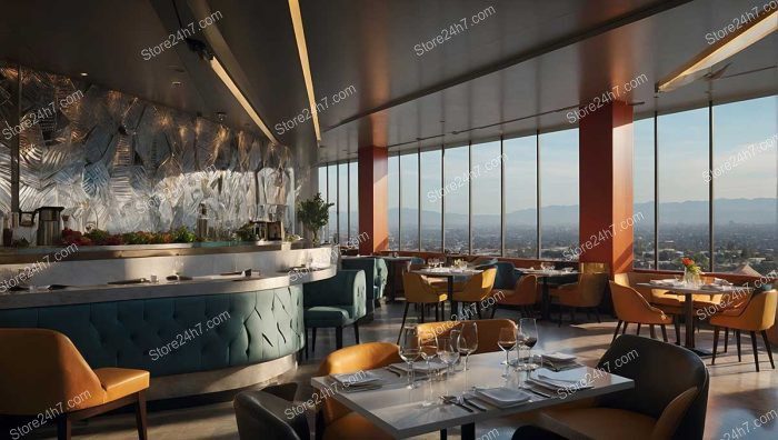 Modern California Restaurant Panoramic View