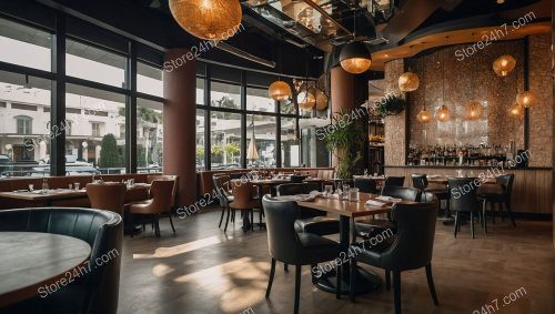Cosmopolitan Chic Small Restaurant Interior