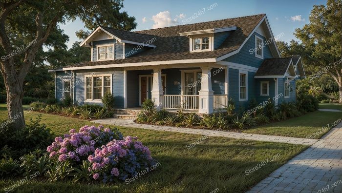Charming Blue Family Home with Inviting Front Porch