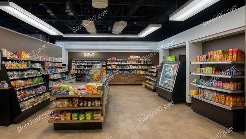 Contemporary Grocery Store Interior View