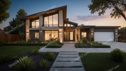 Contemporary Sunset Home with Natural Elegance