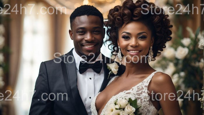 Radiant Black Couple Wedding Day