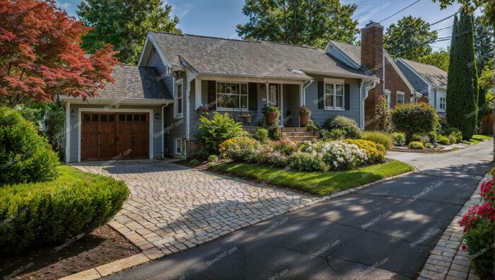 Cozy Landscaped Home with Red Accents