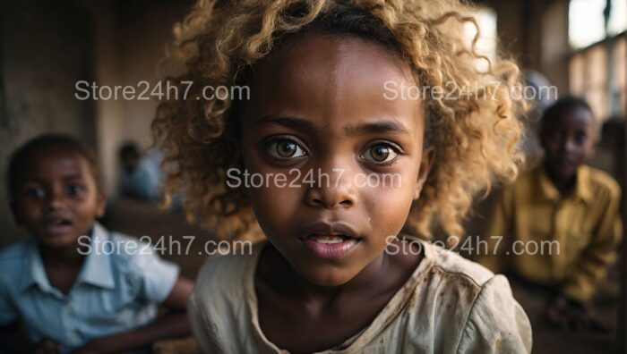 Child's Intense Stare in Classroom