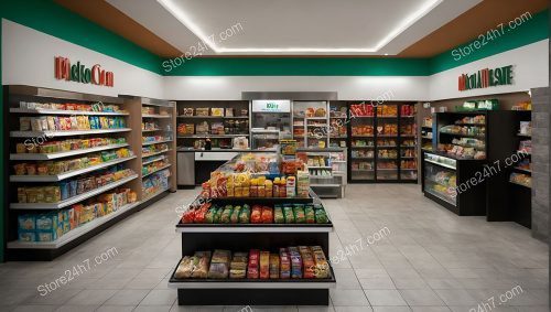 Streamlined Supermarket Shop Interior
