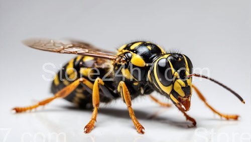 Vivid Yellowjacket Wasp Close-Up