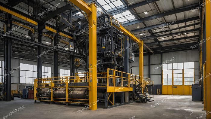 High-Tech Industrial Production Facility Interior