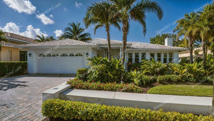 Sunny Coastal Home with Palms