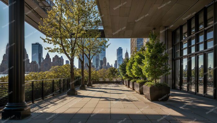 Riverside Terrace Overlooking Manhattan Skyline