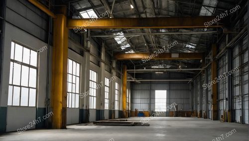 Industrial Warehouse with Overhead Crane