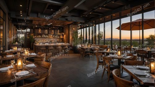 Arizona Sunset View Restaurant Elegance