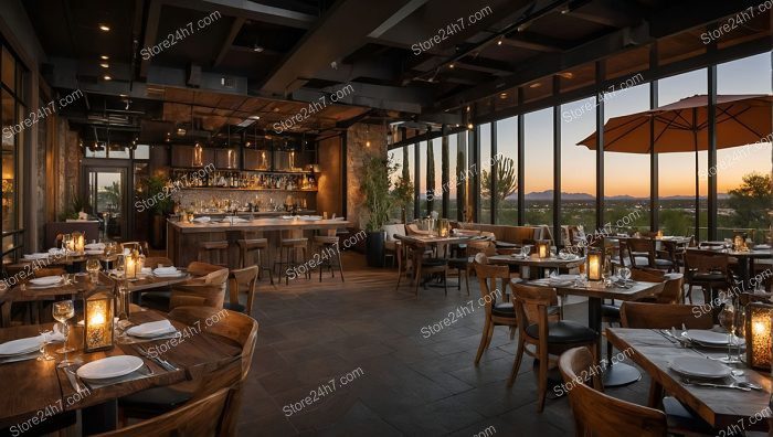 Arizona Sunset View Restaurant Elegance