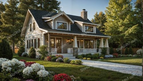 Inviting Craftsman Home with Blooming Garden