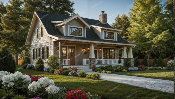 Inviting Craftsman Home with Blooming Garden