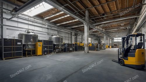 Modern Industrial Brewery Equipment Facility