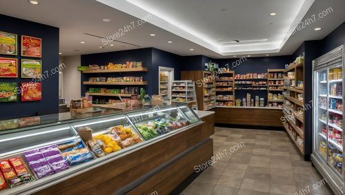 Modern Deli Grocery Shop Interior