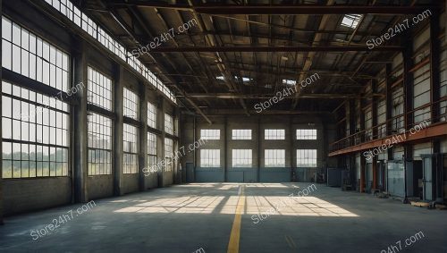 Empty Industrial Warehouse Production Space