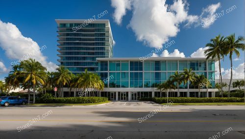 Tropical Modern Office Building Exterior