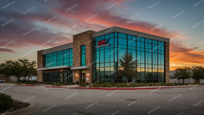 Sony Building Office Sunset Facade