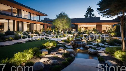 Sophisticated Landscape Design Water Harmony