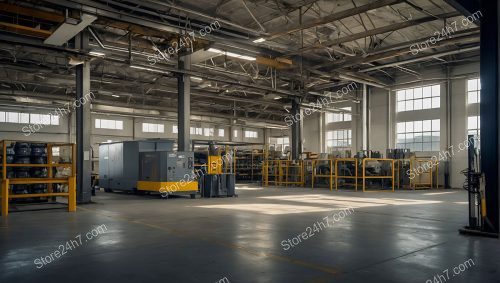 Streamlined Industrial Manufacturing Plant Interior