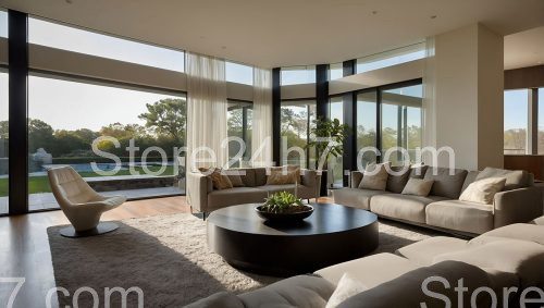 Spacious Modern Living Room View